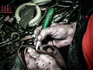 Working Hands of the cobbler