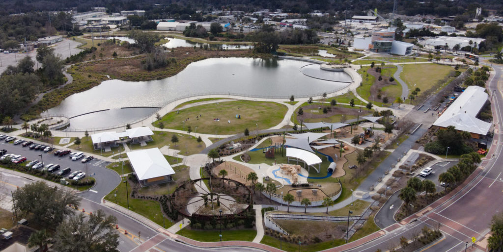 Depot Park from above.